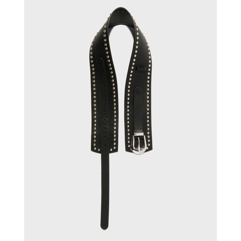 Cue Leather Studded Corset Belt image number 1